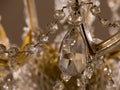 old historical crystal ceiling light in a palace Royalty Free Stock Photo