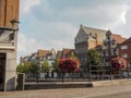 Old historical houses at the old salt wharf in Mechelen