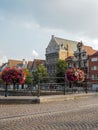 Old historical houses at the old salt wharf in Mechelen