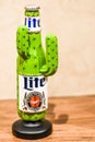 Miller Light Beer Tapper Shaped like a Cactus Royalty Free Stock Photo