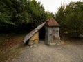 Old historical remains of Chinese settlement traditional simple clay huts in Arrowtown near Queenstown Otago New Zealand