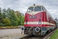 old historical train of the Deutsche Reichsbahn from the times of the GDR stands on a siding