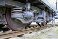 old historical train of the Deutsche Reichsbahn from the times of the GDR stands on a siding