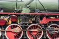 Old historical train. Metal locomotive construction Royalty Free Stock Photo