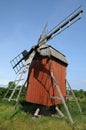 Old and historical windmill of Storlinge Royalty Free Stock Photo