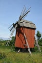 Old and historical windmill of Storlinge Royalty Free Stock Photo