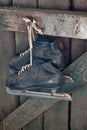 Old hockey skates Royalty Free Stock Photo