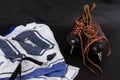 Old hockey skates Royalty Free Stock Photo