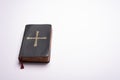 Old Holy Bible on white background desk with copy space Royalty Free Stock Photo