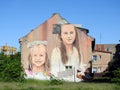 Old home with painted girls, Lithuania