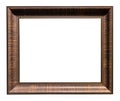 old horizontal wide brown wooden picture frame Royalty Free Stock Photo