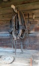 Old horse bridle on Farm house in Maihaugen Open Air museum in Lillehammer in Norway Royalty Free Stock Photo