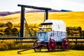 Old horse carriage in ranch Royalty Free Stock Photo