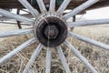 Old horse cart wagon wheel Royalty Free Stock Photo