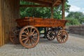 Old horse-drawn carriage in retro style Royalty Free Stock Photo