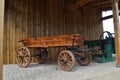 Old horse-drawn carriage in retro style