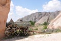 Old Horse-Drawn Cart, Cappadocia Rock Formations, Red Rose Valley, Goreme, Turkey Royalty Free Stock Photo