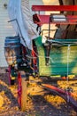 Old horse drawn covered wagon Royalty Free Stock Photo