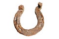 Old horse shoe over white Royalty Free Stock Photo