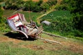 Old horse wagon on the hill