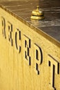 Old hotel bell on a marble stand Royalty Free Stock Photo