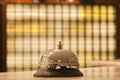 Old hotel bell on a marble stand Royalty Free Stock Photo