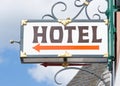 Old hotel sign Royalty Free Stock Photo