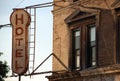 Old hotel sign Royalty Free Stock Photo