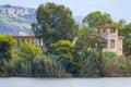 Old hotels at Kaiafas lake, western peloponnese - Greece.