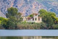 Old hotels at Kaiafas lake, western peloponnese - Greece.