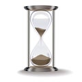 Old hourglass isolated on a white Royalty Free Stock Photo