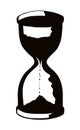 Old hourglass. Vector drawing icon Royalty Free Stock Photo