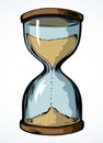 Old hourglass. Vector drawing icon Royalty Free Stock Photo
