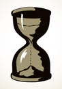 Old hourglass. Vector drawing icon Royalty Free Stock Photo