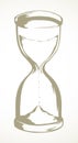 Old hourglass. Vector drawing icon Royalty Free Stock Photo