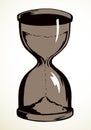 Old hourglass. Vector drawing icon Royalty Free Stock Photo