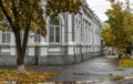 An old house on an autumn gloomy day in a provincial town in the southern region Royalty Free Stock Photo