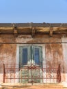 Old house with balcony, with copyspace Royalty Free Stock Photo