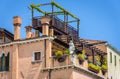 Old house with beautiful balcony, Venice, Italy Royalty Free Stock Photo