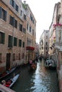 Old house and boats in Venice
