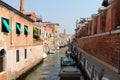 Old house and boats in Venice
