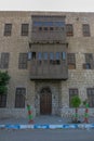 Old house built of sea corals in the fishing town of Marsa Alam in Egypt. Quaint building from atypical material on the Red Sea.