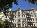 Old house in the city of Kiev Ukraine along Bogdana Khmelnitsky street