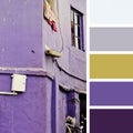 Old house. color palette swatches., color palette swatches. pastel hues. pastel hues