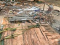 Old house completely destroyed