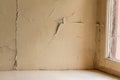 Old house with cracked wall and peeling paint Royalty Free Stock Photo