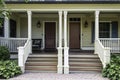 Old house with duplex entrances Royalty Free Stock Photo