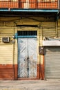 Old house entrance, street door of vintage building