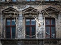 Old House Facade with Monkey Sculpture in Berlin Royalty Free Stock Photo