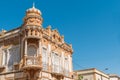 Old house in Faro, Algarve, Portugal. Neobaroque architecture st